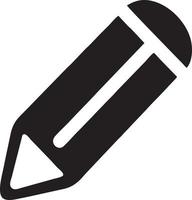 writing pen icon symbol in white background. Illustration of the sign pencil symbol vector image. EPS 10.