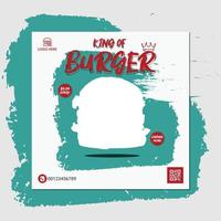 súper delicioso comida hamburguesa instagram enviar diseño modelo vector