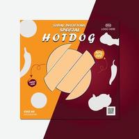 special hotdog flyer vector