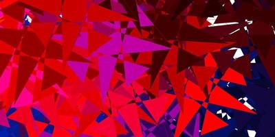 Dark Blue, Red vector backdrop with triangles, lines.