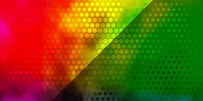 Light Multicolor vector background with circles.