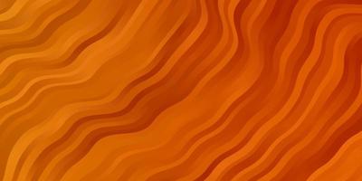 Light Orange vector pattern with wry lines.