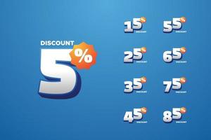 Special sale template design with different discount vector