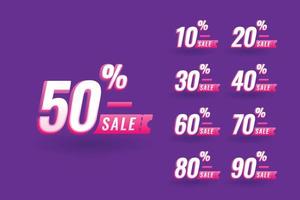 Special sale template design with different discount vector