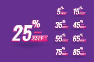 Special sale template design with different discount vector