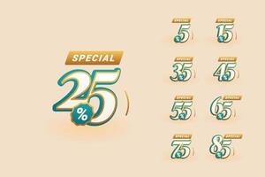 Special sale template design with different discount vector