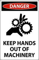 Danger Sign Keep Hands Out Of Machinery vector