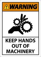 Warning Sign Keep Hands Out Of Machinery vector