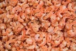 Small dried shrimp for cooking at market photo