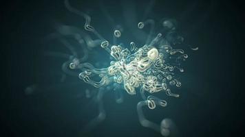 Abstract organic cells science motion background. Loopable and full hd. video
