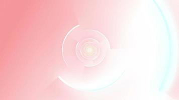 endlos Schleifen Rosa und Weiß spiralförmig Kreise Bewegung Hintergrund Animation. video