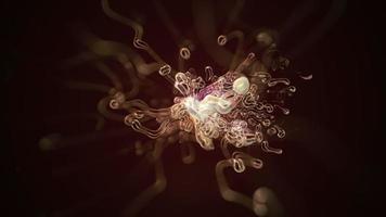 abstrakt organisch Zellen Wissenschaft Bewegung Hintergrund. loopable und voll hd. video