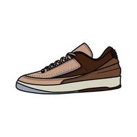 Sneakers Design with Side angle. Sport shoes . Draft. Flat design. Vector illustration. Sneakers in a flat style. Side view sneakers. Fashion sneakers.