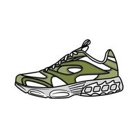 Sneakers Design with Side angle. Sport shoes . Draft. Flat design. Vector illustration. Sneakers in a flat style. Side view sneakers. Fashion sneakers.