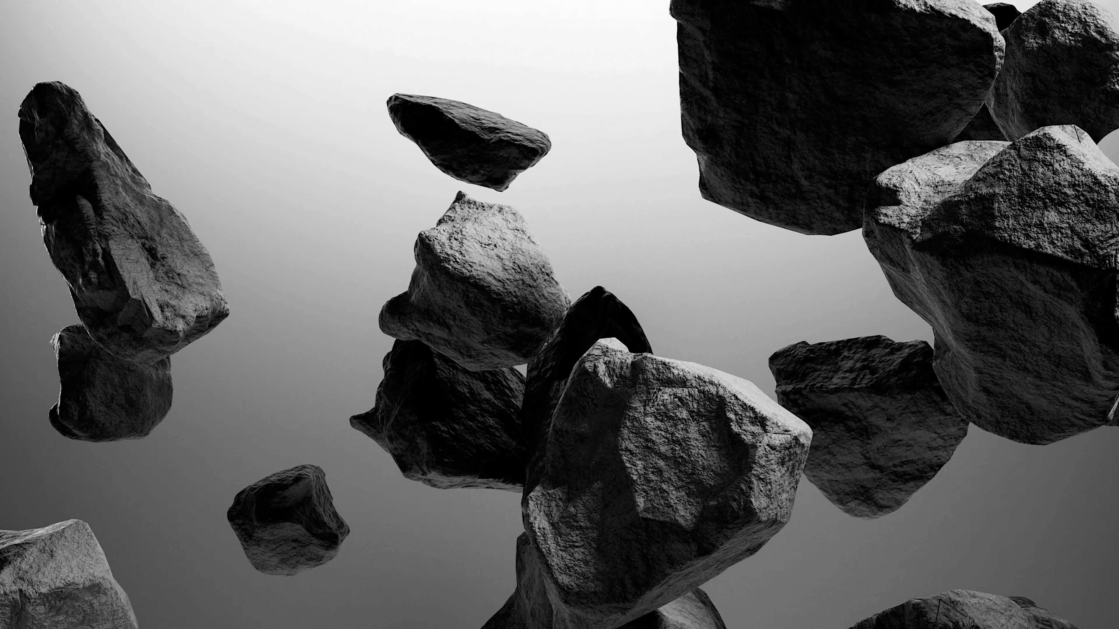 Floating Rocks Stock Video Footage for Free Download