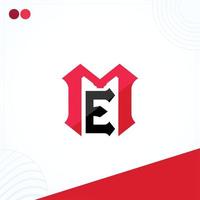 ME EM Letter Logo Template In Modern Creative Minimal Style Vector Design