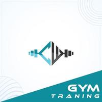 CW gym training Letter Logo Template In Modern Creative Minimal Style Vector Design