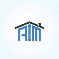 Aim realestate Logo Template In Modern Creative Minimal Style Vector Design