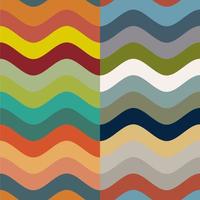 Seamless design of multicolor wave texture. Retro and vintage wave pattern. vector