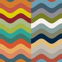 Seamless design of multicolor wave texture. Retro and vintage wave pattern. vector