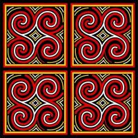 Ethnic pattern from Toraja, Indonesia. Traditionally appliedon wood carving at Toraja's house named Tongkonan. Geometric seamless pattern. vector