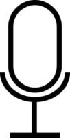 micrófono icono vector. voz grabadora símbolo vector