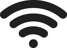 Wifi icon vector, wireless internet sign. Remote internet access symbol vector