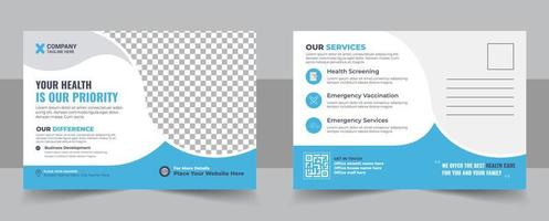 salud cuidado, dental cuidado médico tarjeta postal plantilla, médico y cuidado de la salud tarjeta postal volantes modelo vector