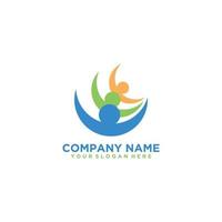 Human health logo design template vector