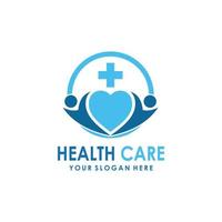 Human health logo design template vector