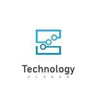 Technology logo template vector illustration