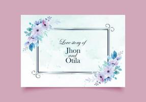 hermosa floral Boda invitación tarjeta flor diseño eps vector