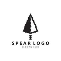 spear logo design with template vector illustration