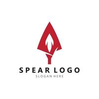 spear logo design with template vector illustration