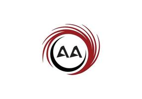 this is a text letter AA icon design vector