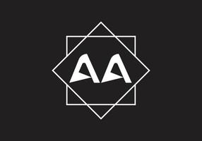 this is a text letter AA icon design vector