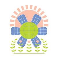 concepto de sostenible desarrollo. esg, verde energía, sostenible industria con solar energía paneles ambiental administración de el empresa. vector. vector