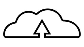 Upload icon cloud ftp, data business design, technology arrow upload vector