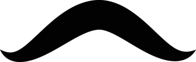 Bigote icono vector aislado en blanco antecedentes