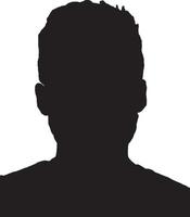 hombre avatar perfil. masculino cara silueta aislado en blanco antecedentes. vector ilustración.