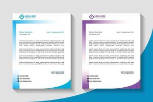 Modern Business Letterhead Design Template vector