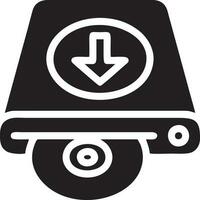 Download icon symbol image vector. Illustration of the down load design. EPS 10 vector
