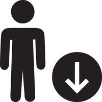 Download icon symbol image vector. Illustration of the down load design. EPS 10 vector