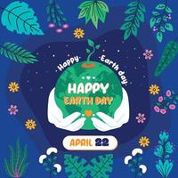Happy earth day 22 april 2023 vector