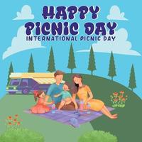 International picnic day 23 April vector