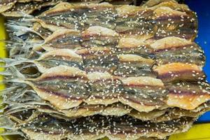 Dried fish in the market photo