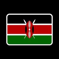 Kenya flag, official colors and proportion. Vector illustration.