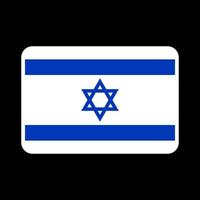 bandera de israel, colores oficiales y proporción. ilustración vectorial vector