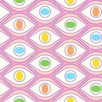 Vector pattern with open eyes