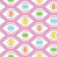 Vector pattern with open eyes